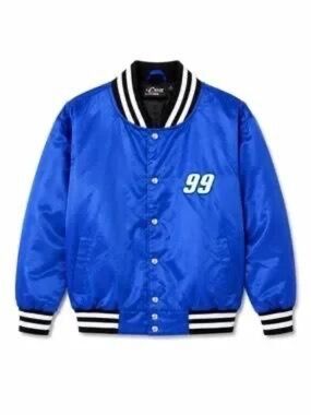 Vintage Carl Edwards #99 NASCAR Chase Authentics Blue Racing Jacket Mens Large